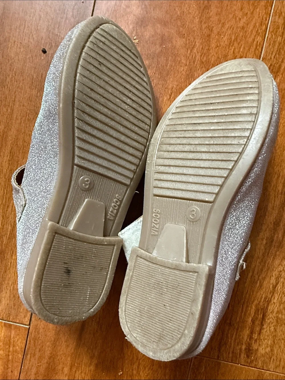 Women's Glitter Mary Jane Flat in Silver